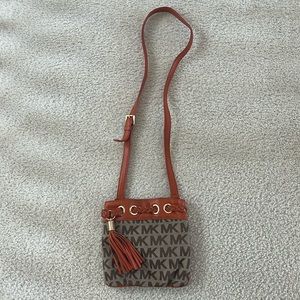 Michael Kors orange leather crossbody